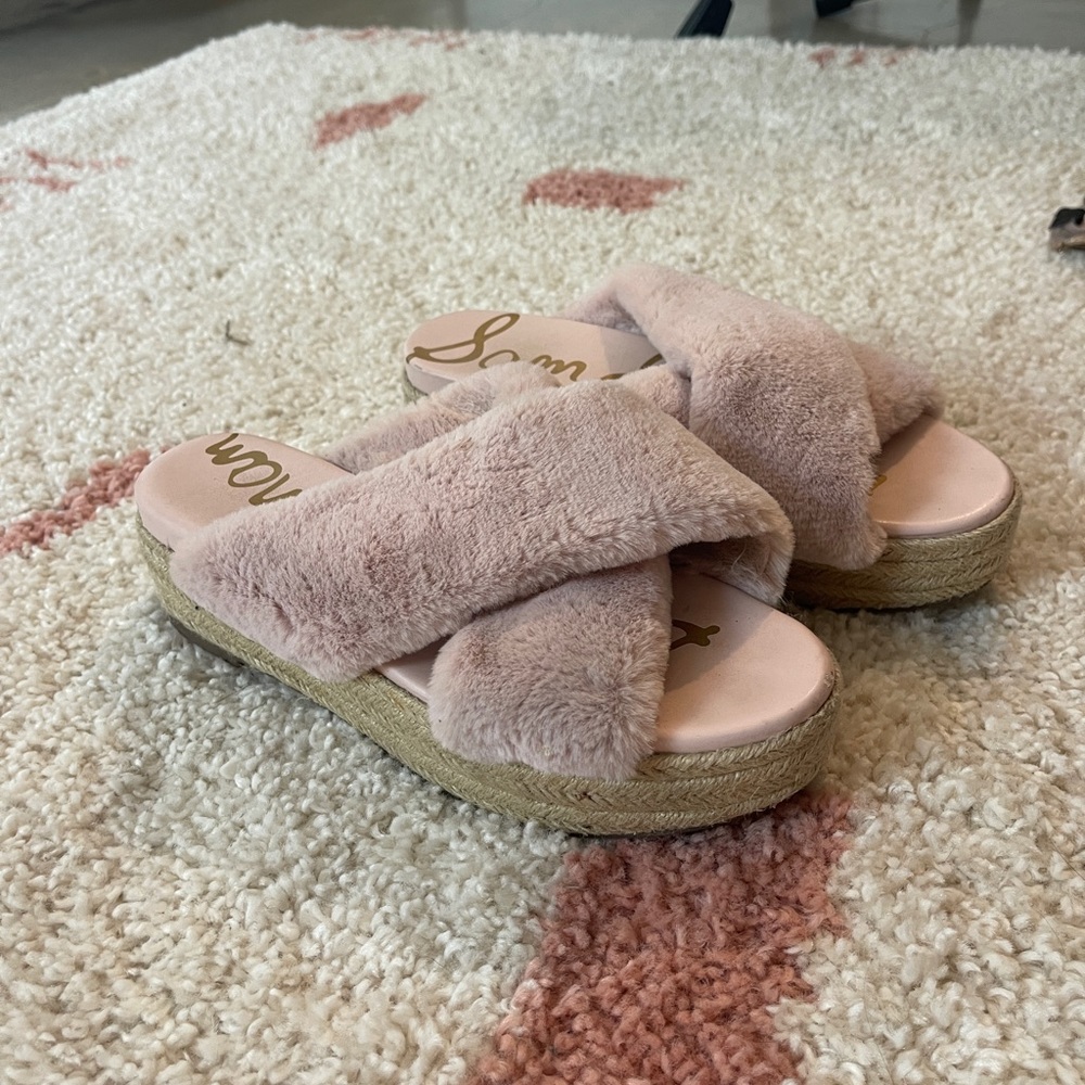 Fluffy Pink Sandals